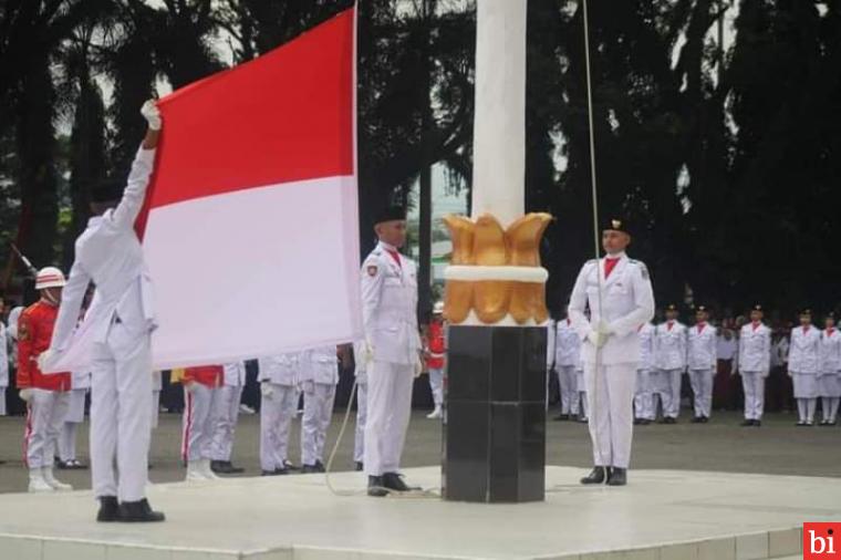 DPRD Kabupaten Dharmasraya Hadiri Upacara Bendera Peringatan HUT RI Ke-79