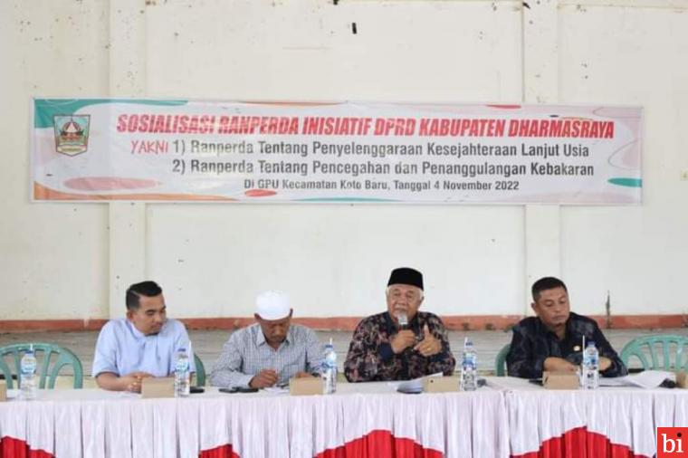 DPRD Kabupaten Dharmasraya Sosialisasikan Ranperda Inisiatif kepada Masyarakat