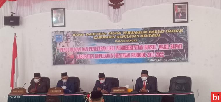 DPRD Mentawai Gelar Rapat Paripurna Pemberhentian Kepala Daerah dan Wakil