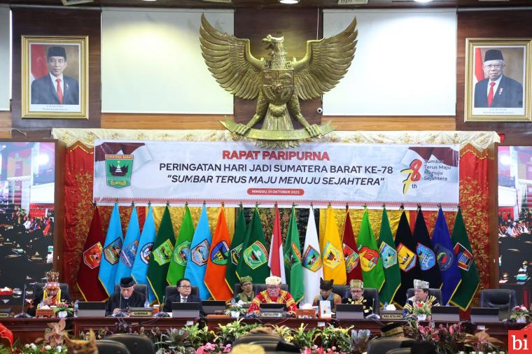 DPRD Sumbar Gelar Paripurna Peringatan Hari Jadi Sumatera Barat ke-78