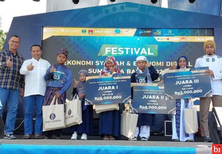 Dua Siswa SD Semen Padang Juara Lomba Da'i Festival Ekonomi Syari'ah dan Ekonomi Digital