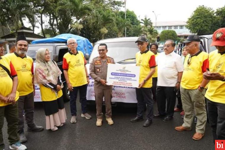 FKPWS Nasional Sungayang Salurkan Bantuan Bencana Tanah Datar