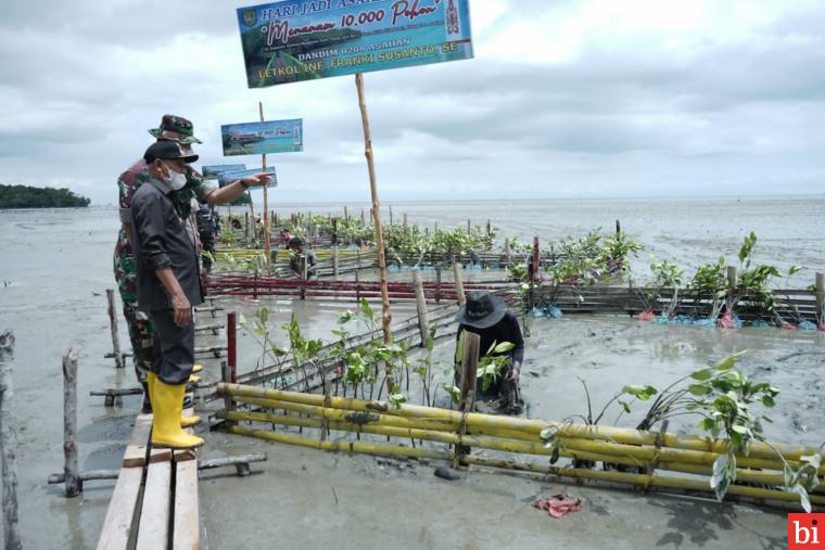 Forkopimda Asahan Tanam 10.000 Pohon Mangrove desa Silo Baru