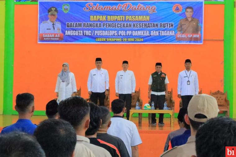 Gelar Cek Kesehatan Petugas TRC, Bupati Sabar AS: Ini Penting Dilakukan