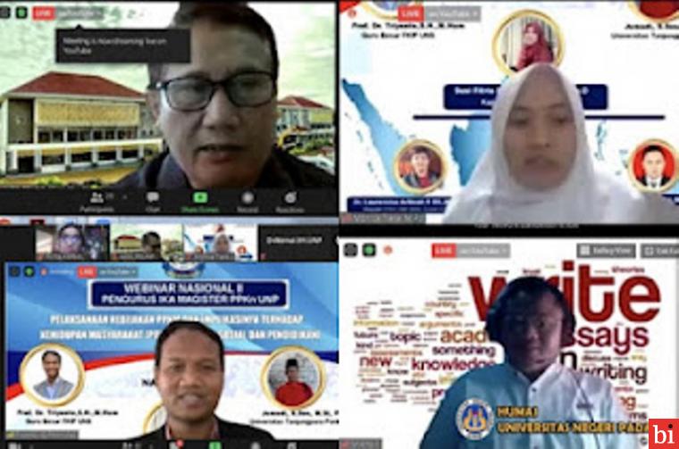 Gelar Webinar Nasional, Ikatan Alumni Magister PPKn FIS UNP Bahas tentang Kebijakan PPKM