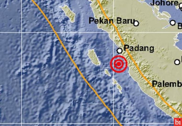 Gempa Tektonik Magnitudo 5,2 Guncang Sumbar, Tak Berpotensi Tsunami