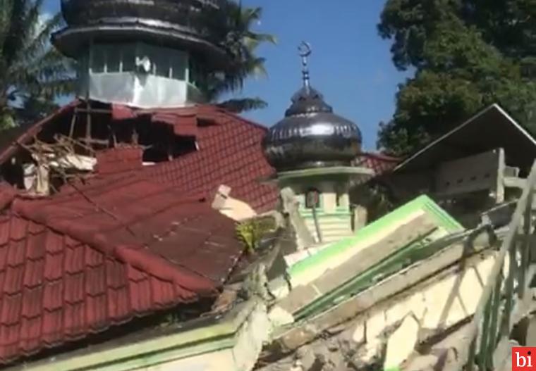 Gempa Magnitudo 6,2 Guncang Pasbar, Sejumlah Rumah dan Tempat Ibadah Roboh