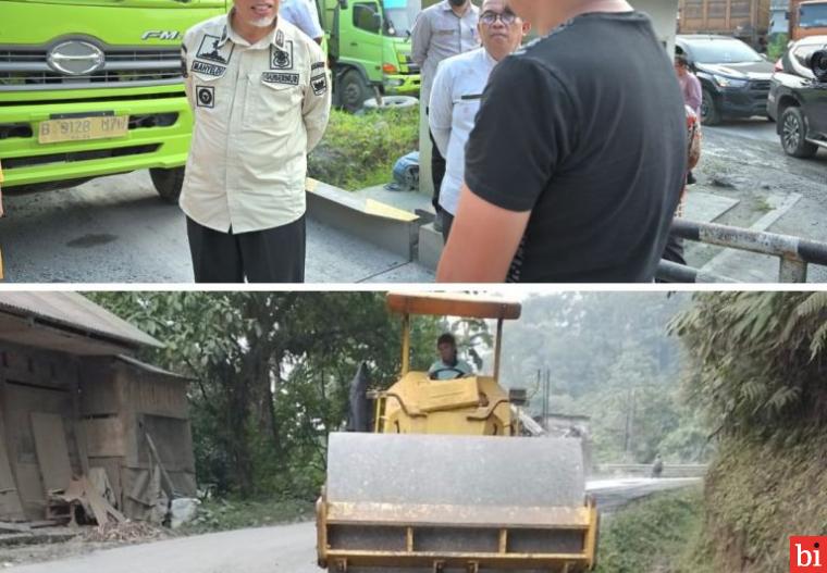 Gubernur Mahyeldi Apresiasi Inisiatif Pengusaha Tambang Perbaiki Jalan Penghubung...