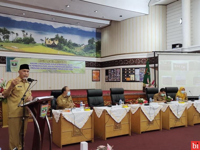 Gubernur Mahyeldi Buka High Level Meeting KLHS RPJMD Sumbar