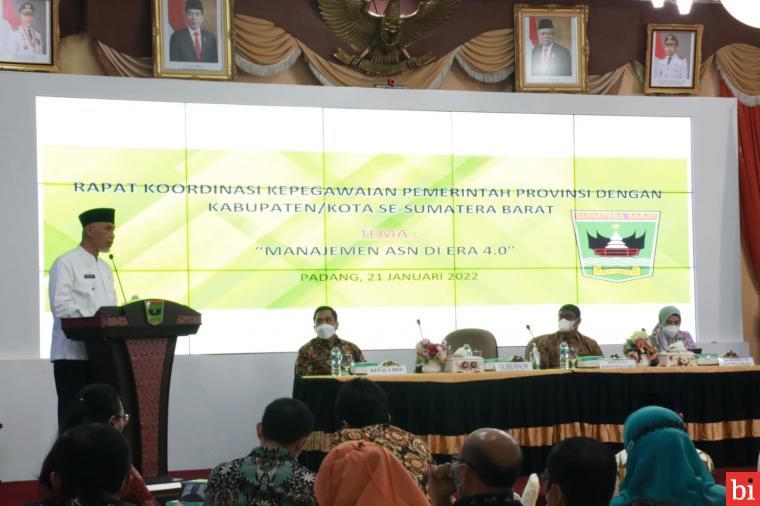 Gubernur Mahyeldi Dukung Percepatan Digitalisasi Manajemen ASN