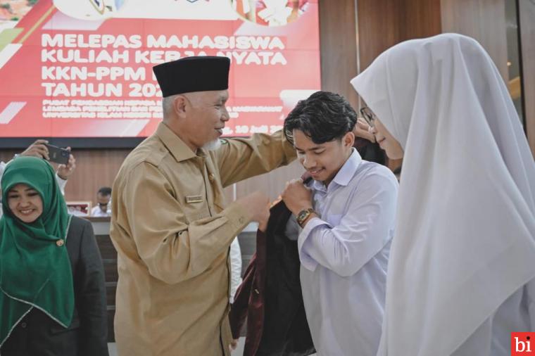 Gubernur Mahyeldi Mendorong Mahasiswa KKN untuk Berperan Aktif Dalam Penanganan Stunting