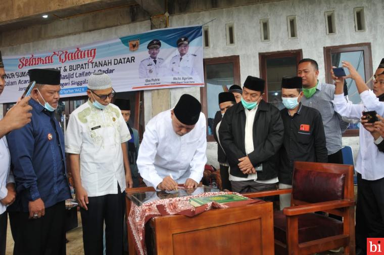 Gubernur Mahyeldi Resmikan Masjid Lailatul Qadar, Puncak Gunung Singgalang