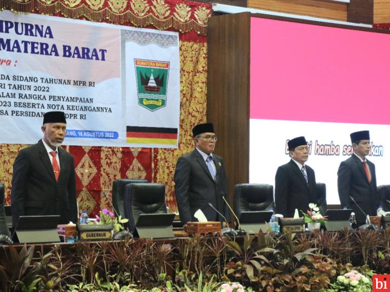 Gubernur Sumbar Hadiri Rapat Paripurna Mendengarkan Pidato Kenegaraan Presiden RI