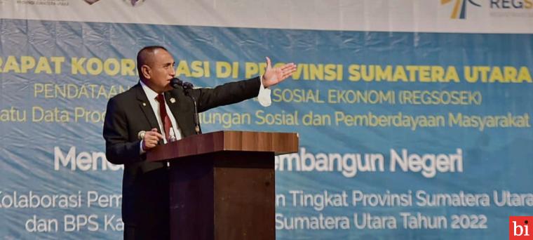 Gubsu Edy Rahmayadi Minta Seluruh Daerah  Sukseskan Pendataan Awal Regsosek 2022