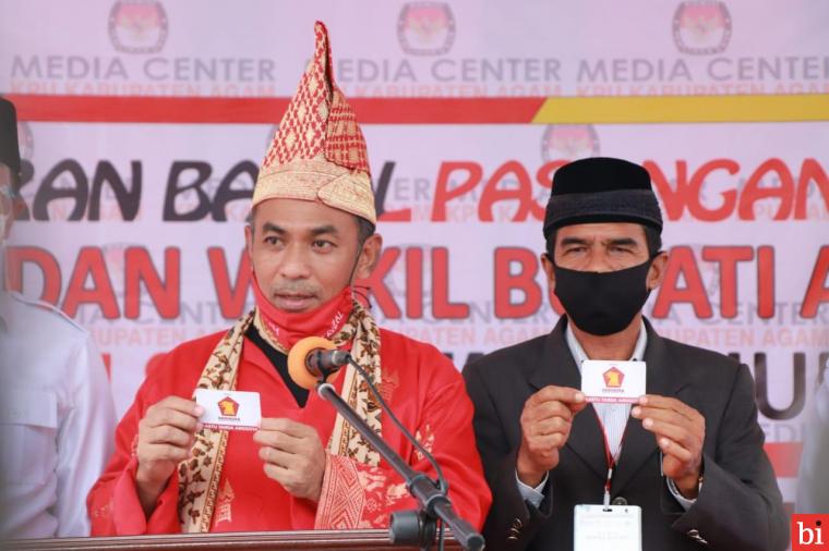 Untuk Agam Madani yang Hebat, Taslim-Syafrizal Mendaftar ke KPU dengan Hentakan Gendang...