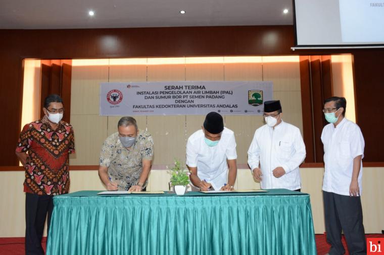 IPAL dan Sumur Bor FK Unand Diresmikan, Rektor Yuliandri Apresiasi Semen Padang