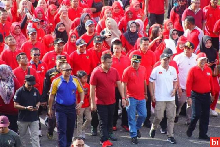 Jalan Santai dan Lomba Olahraga Tradisional Meriahkan HUT Kabupaten Dharmasraya Ke-20