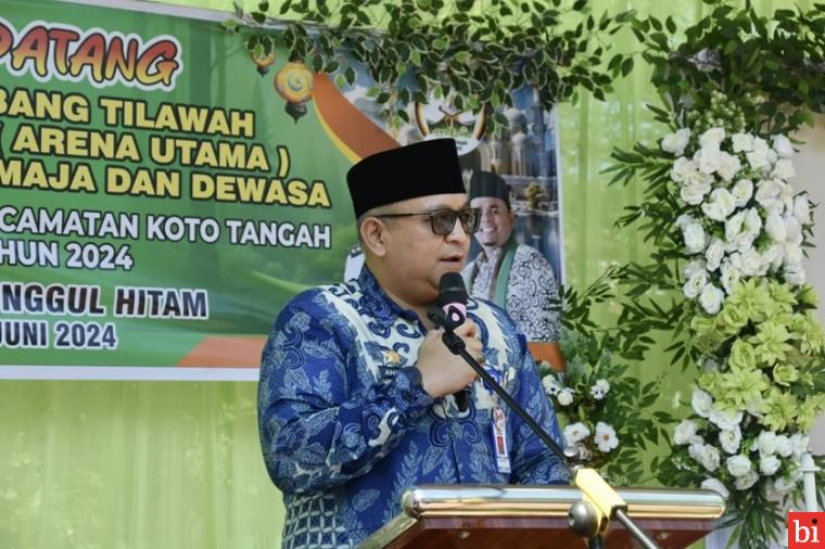 Jaring Qori-Qoriah Terbaik, MTQ Nasional ke-41 Kecamatan Koto Tangah Dibuka Pj Wako