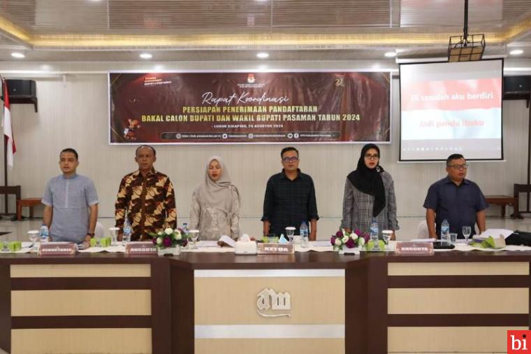 Jelang Penerimaan Pendaftaran Bakal Calon Bupati Dan Wakil Bupati, KPU Pasaman Gelar Rakor