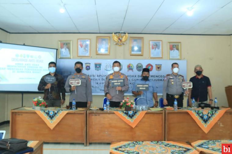 Kabid Humas Polda Sumbar Deklarasikan Ambo Anti Hoax