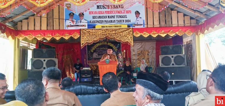 Kabupaten Pasaman Alokasikan Anggaran Rp30  Miliar untuk Pembangunan Kecamatan Mapat...