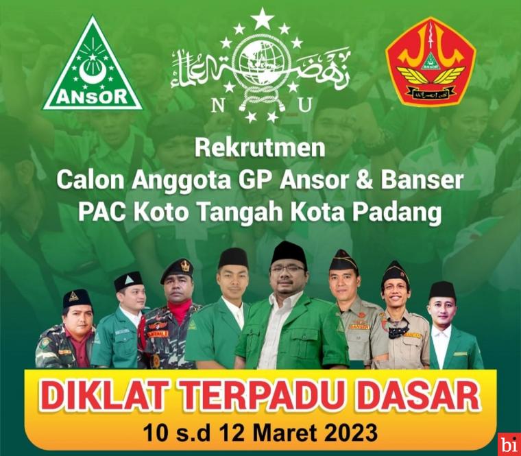 Kaderisasi GP Ansor Bakal Digelar di Koto Tangah, Ayo Bergabung!