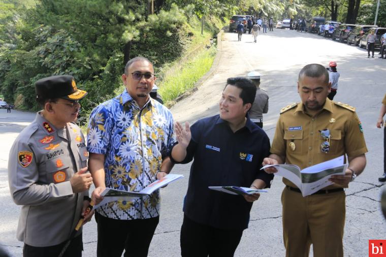 Kapolda Sumbar Sambut dan Dampingi Giat Menteri BUMN di Sumbar