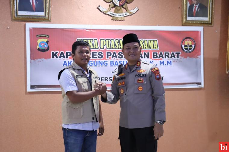 Kapolres Pasaman Barat AKBP Agung Basuki Buka Besama dengan Insan Pers