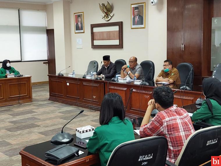 Ketua DPRD Sumbar Audensi dengan Mahasiswa Unitas, Ini yang Dibahas