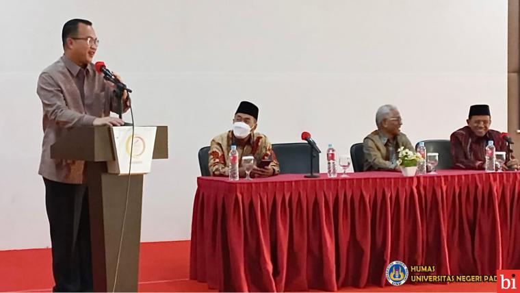 Ketua ICMI Pusat Silaturrahmi dengan ICMI MPW Sumbar di UNP