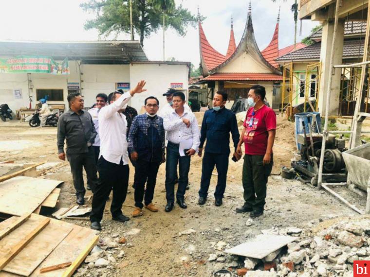 Komisi II DPRD Pasaman Tinjau Pembangunan Gedung DPRD