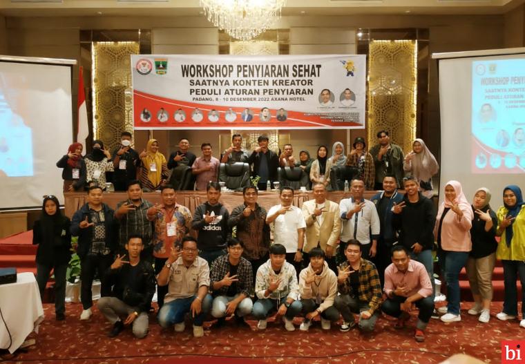 KPID Gelar Workshop Penyiaran Sehat kepada Konten Kreator Sumbar