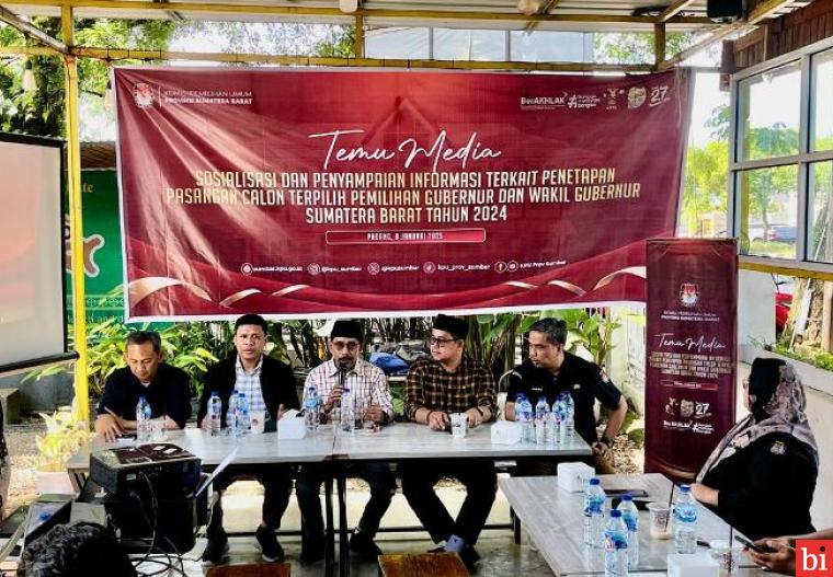 KPU Sumbar Gelar Temu Media, Besok 9 Pasangan Terpilih Ditetapkan