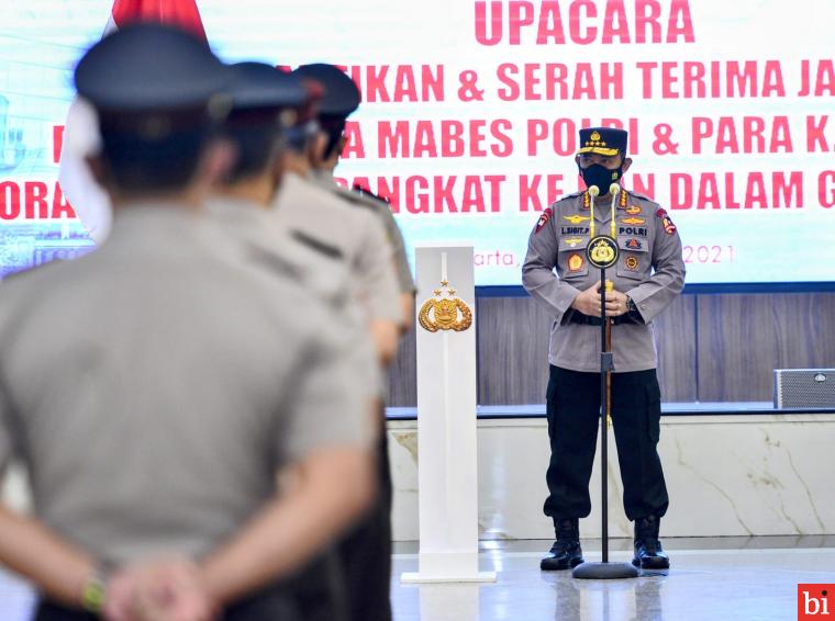 Lantik Kabaintelkam hingga Kapolda, Ini Pesan Kapolri