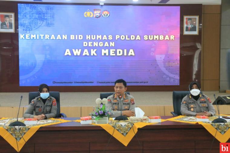 Merajut Sinergi dengan Awak Media, Bidhumas Polda Sumbar Gelar Kemitraan