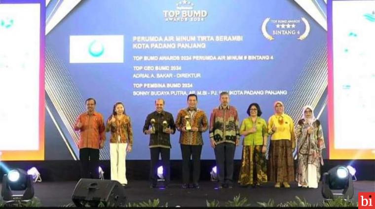 Padang Panjang Raih Berbagai Penghargaan Top BUMD Awards 2024