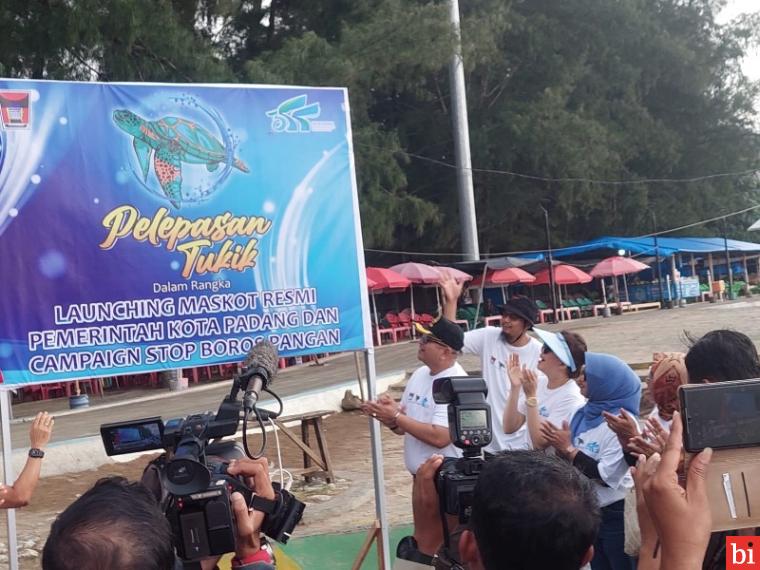 Peluncuran Penyu Sebagai Maskot Kota Padang, 355 Tukik Dilepas di Pantai Air Manis