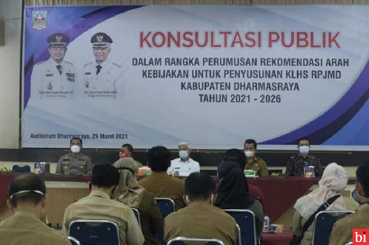 Pemkab Dharmasraya Gelar Konsultasi Publik Penyusunan KLHS RPJMD 2021-2026