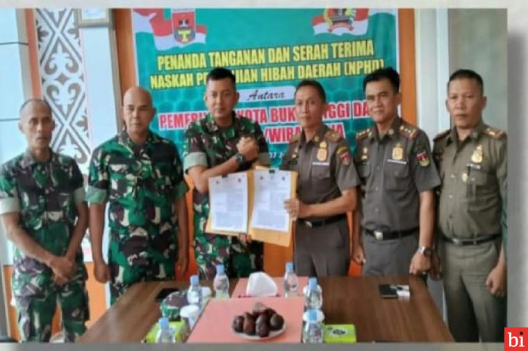 Pemko Bukittinggi dan KOREM 032/Wirabraja Tandatangani NPHD