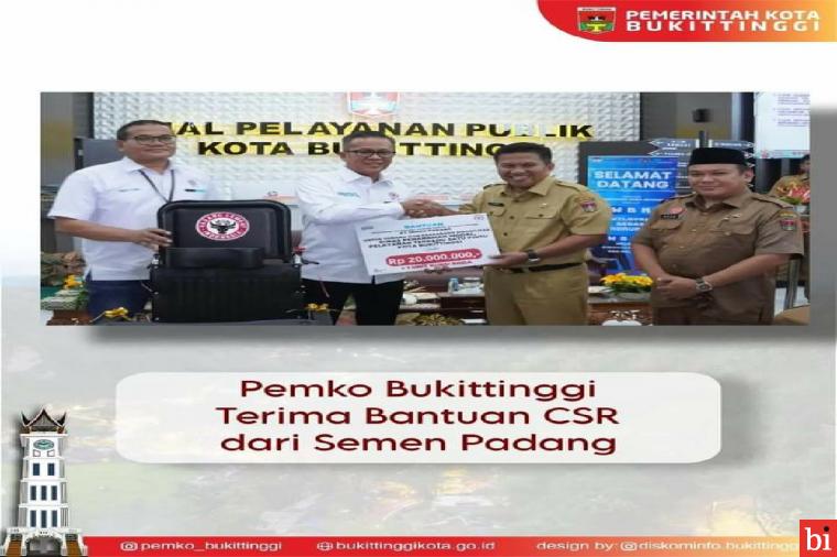 Pemko Bukittinggi Terima Bantuan CSR dari Semen Padang