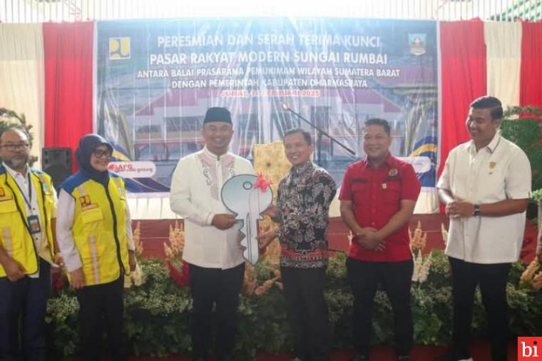 Peresmian Pasar Rakyat Modern Sungai Rumbai, Ketua DPRD Kabupaten Dharmasraya Hadir Serta...