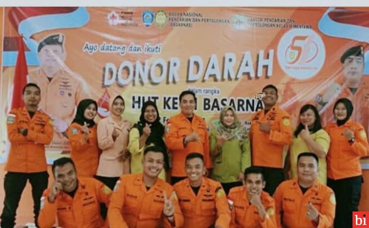 Peringati HUT Ke-51 Basarnas RI, Basarnas  Mentawai Gelar Donor Darah