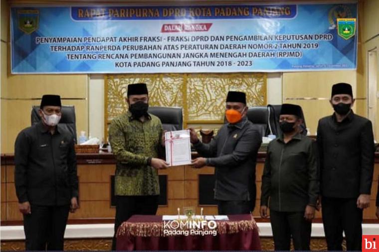 Perubahan Perda RPJMD 2018-2023 Disahkan DPRD