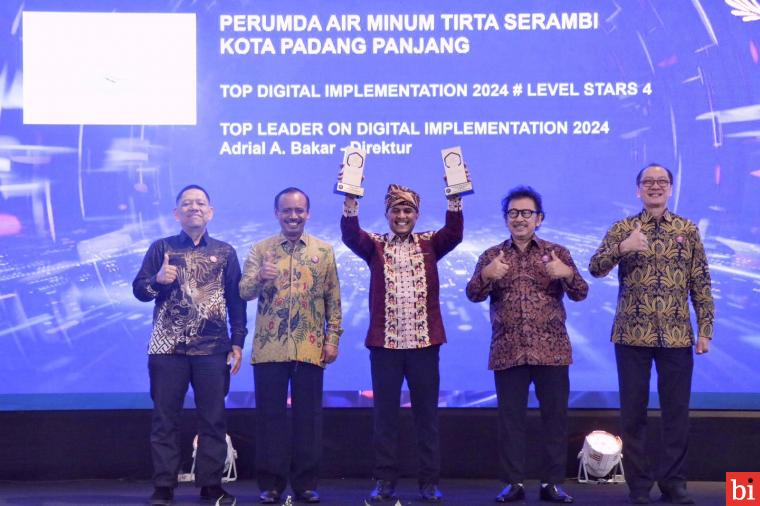 Perumdam Air Minum Tirta Serambi Raih Penghargaan TOP Digital Awards 2024