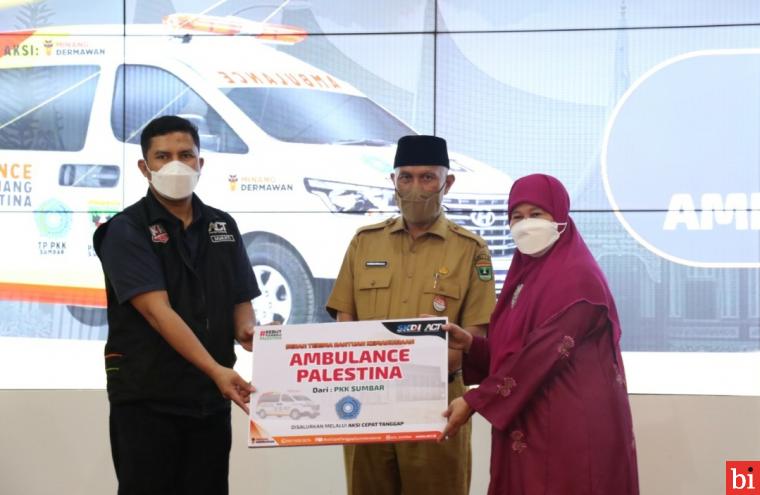 PKK se-Sumbar Sumbang Ambulans Untuk Palestina