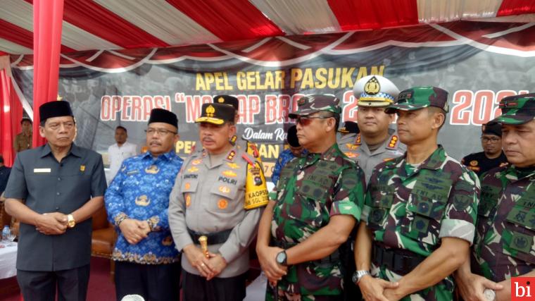 Polda Sumbar Gelar Apel Pengamanan Pasukan Operasi Mantab Brata Singgalang 2024