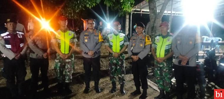 Polres Dharmasraya bersama TNI dan Stakeholder Terkait Lakukan Pengamanan Malam Natal