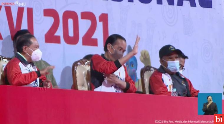 Presiden Jokowi Penutupan Peparnas XVI Papua