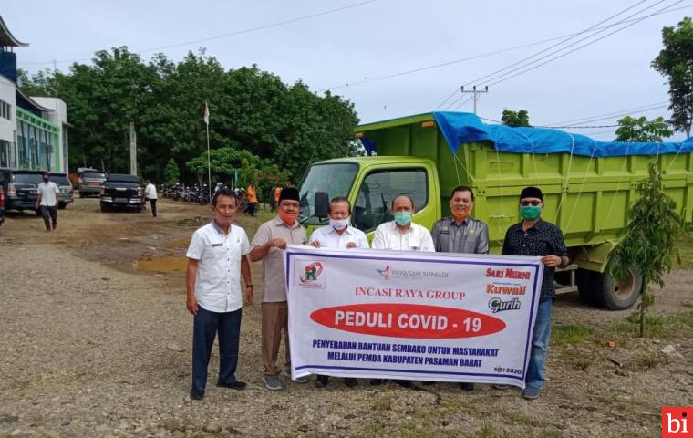 PT BTN Salurkan Bantuan Incasi Raya Grup Berupa APD dan Sembako di Pasbar