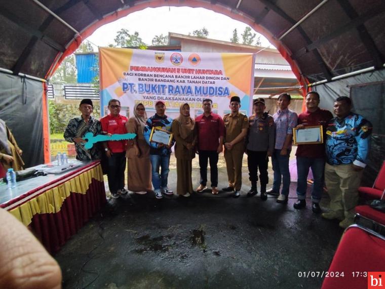 PT Bukit Raya Mudisa Bangun Huntara untuk Korban Galodo Tanah Datar